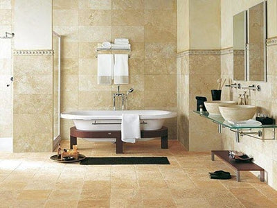 Travertine Tile Treasures: Discovering the Rustic Beauty of Earthy Tones